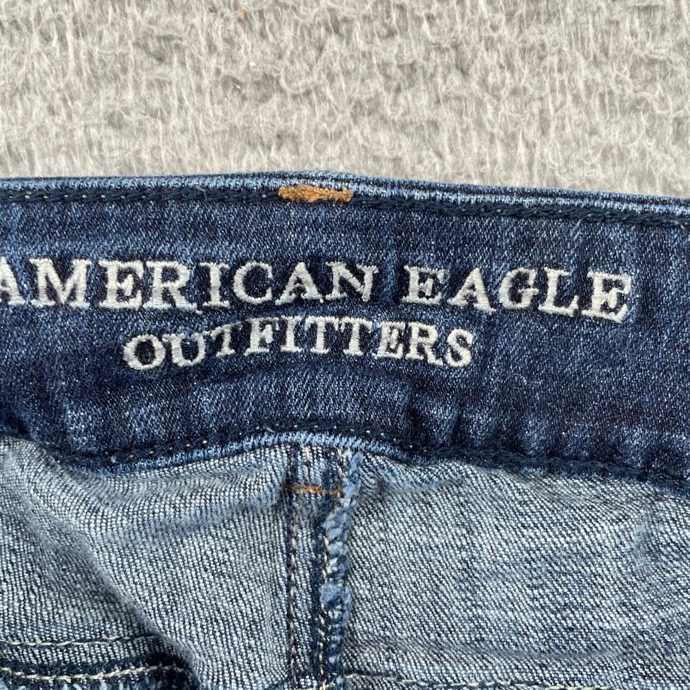 American Eagle Jeans Womens 8 Short Blue Artist Stretch Flare Mid Rise Denim - Picture 3 of 10